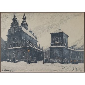 Odo DOBROWOLSKI (1883-1917), Kościół OO Bernardynów, z teki: „Lwów”, 1915