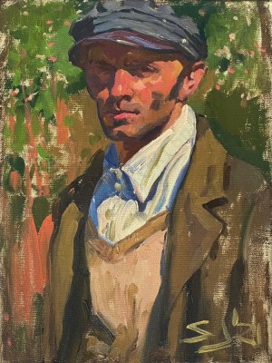 Sławomir J. Siciński, Autoportret na tle kwitnącej jabłoni