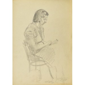 Kasper POCHWALSKI (1899-1971), Kobieta rysująca, 1953