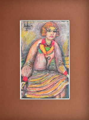 Eugeniusz TUKAN - WOLSKI (1928-2014), Portret siedzącej kobiety