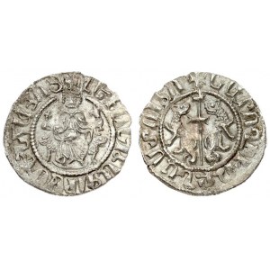 Armenia 1 Tram Levon I (1198-1219) Averse.: Levon seated facing on throne decorated with lions. holding cross and lis...