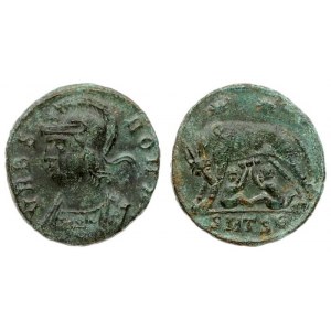 Roman Empire AE 3 Reduced 1 Follis Urbs Roma Constantine the Great(306-337). Thessalonica 330-6 AD. Averse: VRBS ...