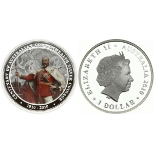 Australia 1 Dollar 2010 100th Anniversary of Australian Commonwealth Silver Coinage.  Elizabeth II(1952-). Averse...