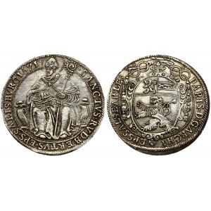 Austria SALZBURG 1 Thaler 1621 Paris von Lodron(1619 - 1653). Averse: Ornate ovale shield below a cross and a cardinal...