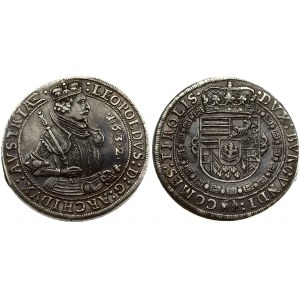 Austria 1 Thaler 1632 Hall. Leopold I (1657-1705). Averse: Laureate half-length armored figure r...