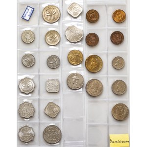 Bangladesh & Dominican Republic (20th Century) Mostly UNC Lot of 24 Coins