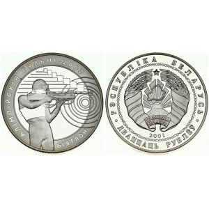 Belarus 20 Roubles 2001 Winter Olympics 2002 Series - Biathlon. Averse: National arms. Reverse...