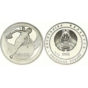 Belarus 20 Roubles 2005 Sport - Tennis. Averse: National arms. Reverse: Female tennis player. Silver...