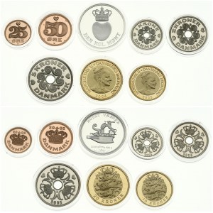 Denmark 25-50 Ore & 1-20 Kroner 2005 Proof Coin Set. In 2005...