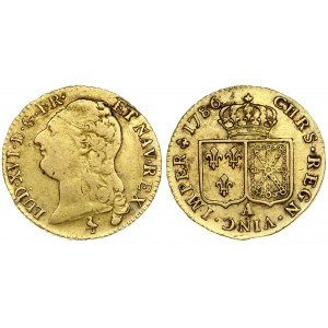 France 1 Louis D'or 1786A Louis XVI(1774-1792). Averse: Head left. Averse Legend...