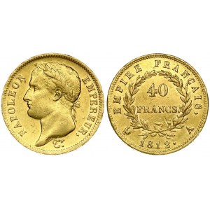 France 40 Francs 1812A Napoleon I(1804-1815). Averse: Laureate head right. Averse Legend: NAPOLEON EMPEREUR. Reverse...