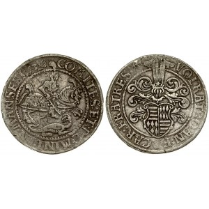 Germany Mansfeld-Hinterort 1 Thaler 1563. Johann & Karl( 1560-1566). Averse: Shield of old Mansfeld arms...