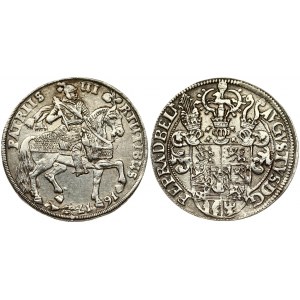 Germany RATZEBURG 1 Thaler 1617 (b) August(1611-1636). Averse: Spanish shield of 8...