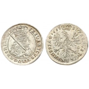 Germany BRANDENBURG 1 Ort 1698 SD. Konigsberg. Frederick I (1688-1713). Ort 1698 S-D. Konigsberg. Averse...