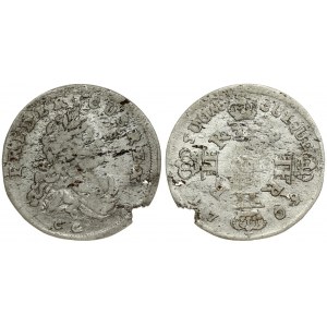 Germany PRUSSIA 6 Groszy 1709 CG Friedrich I(1701-1713). Averse: Laureate draped bust to right; mintmaster...