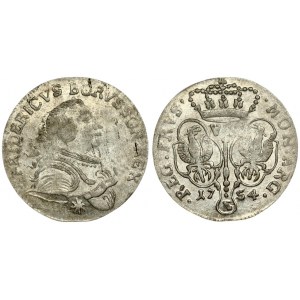 Germany PRUSSIA 6 Groszy 1754 E Friedrich II(1740-1786). Averse: Armored bust to right. Averse Legend...