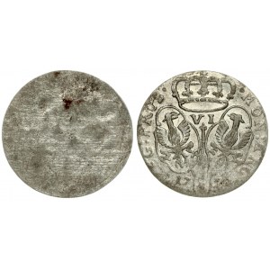Germany PRUSSIA 6 Groszy 175? E Friedrich II(1740-1786). Averse: Mint Error. Reverse: Two adjacent shields of arms...