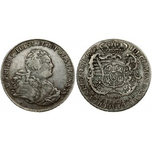 Germany SAXONY 1 Thaler 1763 IFôF Friedrich Christian(1763). Averse: Bust right. Averse Legend: D: G: FRID: CHRIST: PR...