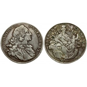 Germany BAVARIA 1 Thaler 1764 Maximilian III Josef(1745-1777). Averse: Draped bust to right; head breaks legend at top...