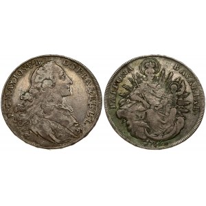 Germany BAVARIA 1 Thaler 1766 Maximilian III Josef(1745-1777). Averse: Draped bust to right; head breaks legend at top...