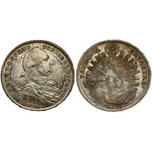 Germany BAVARIA 1 Thaler 1778 I SCH. Karl Theodor(). Averse: Draped bust to right; hair tied in queue; I.SCH...