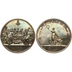 Germany Medal (1800) Confirmations and other religious festivals; no date. from Loos. Averse: Last Supper scene...