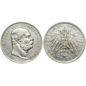 Germany SAXE-ALTENBURG 5 Mark 1901 A Ernst's 75th Birthday. Ernst I(1853-1908). Averse: Head right. Reverse...