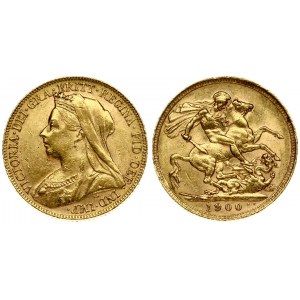 Great Britain 1 Sovereign 1900 Victoria(1837-1801). Averse: Mature draped bust left. Averse Legend...