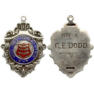 Great Britain Medal (1907) Wood Green Football League. 1907-8 C.E. Dodd. Silver. Enamel. Weight approx: 12.75 g...