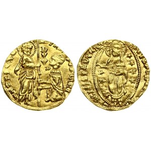 Italy Venice 1 Ducat (1423-1457). Francesco Foscari (1423-1457). Averse: St...