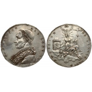 Italy PAPAL STATES 1 Scudo 1825-IIR. Leo XII(1823-1829). Averse: Bust left. Averse Legend: LEO XII PON... Reverse...