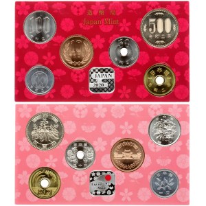 Japan 1-500 Yen 2020 Quest of Honor 2020 Japan mint. BU Mint Set WWF World Money Fair BERLIN. 500 pcs. only !!...