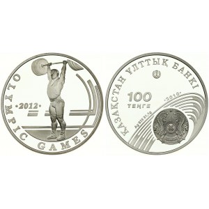 Kazakhstan 100 Tenge 2010 XXX Summer Olympics - London. Averse: Crest on eliptical lines; value and date. Reverse...