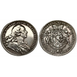 Liechtenstein 1/2 Thaler 1758 Joseph Wenzel(1748 - 1772). Averse: Joseph Wenzel bust facing right. Averse Legend...