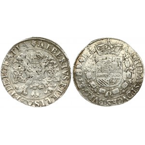 Spanish Netherlands BRABANT 1 Patagon (1612-21) Antwerp. Albert & Isabella (1612-1621). Averse: St. Andrew's cross...