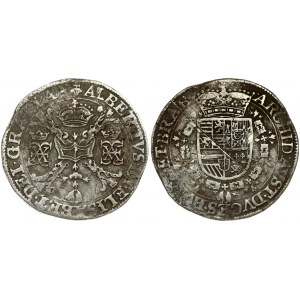 Spanish Netherlands BRABANT 1 Patagon (1612-1621) Brussels. Albert & Isabella (1612-1621). Averse: St. Andrew's cross...