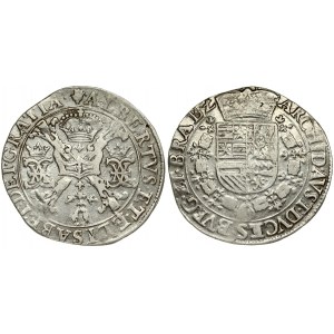 Spanish Netherlands BRABANT 1 Patagon (1612-21) Antwerp. Albert & Isabella (1612-1621). Averse: St. Andrew's cross...