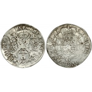 Spanish Netherlands BRABANT 1 Patagon (1612-21) Antwerp. Albert & Isabella (1612-1621). Averse: St. Andrew's cross...