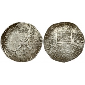 Spanish Netherlands BRABANT 1 Patagon 1622 Brussels. Philip IV(1621-1665). Averse...
