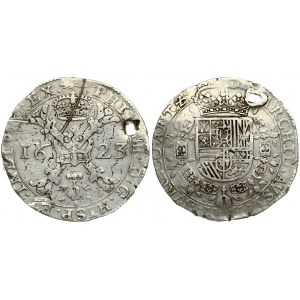 Spanish Netherlands ARTOIS 1 Patagon 1623. Philip IV(1621-1665). Averse: St. Andrew's cross; crown above; fleece below...