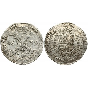 Spanish Netherlands BRABANT 1 Patagon 1639 Antwerp. Philip IV(1621-1665). Averse...