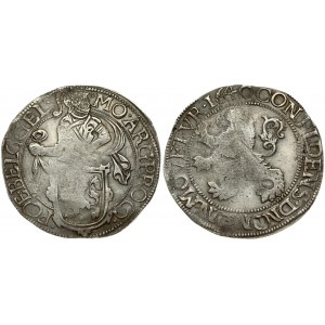 Netherlands GELDERLAND 1 Lion Daalder 1640. Averse: Armored knight looking right above lion shield. Averse Legend...