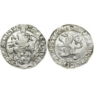 Netherlands ZWOLLE 1 Lion Daalder 1646 Averse: Averse: Armored knight looking right above lion shield in inner circle...