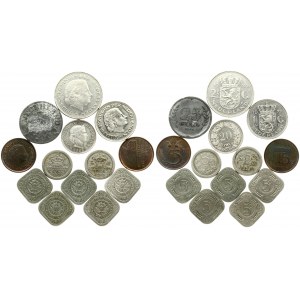 Netherlands 5-25 Cents & 1-2-1/2 Gulden (1908-1982) & Switzerland 20 Rappen 1998B. Wilhelmina I(1890–1948). Averse...