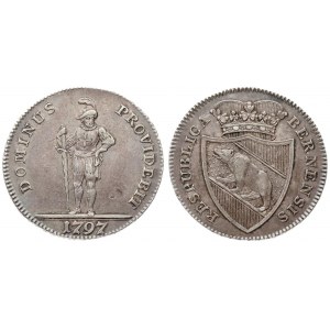 Switzerland BERN 1/2 Thaler 1797. Averse: Crowned; spade arms of Bern. Averse Legend: BERNENSIS RESPUBLICA. Reverse...