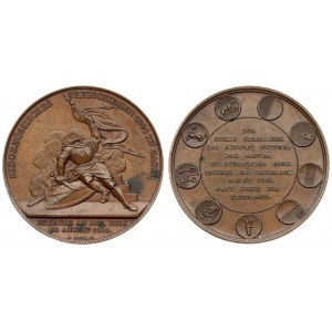 Switzerland Medal 1844 To the Federal Free Shooting in Basel. Averse: Memorial of the Battle of St. Jacob an der Birs...