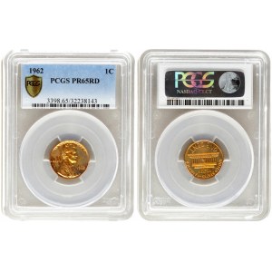 USA 1 Cent 1962 Philadelphia. Type: Lincoln averse Memorial reverse; Designer: Victor D. Brenner. Edge: Plain. Bronze...
