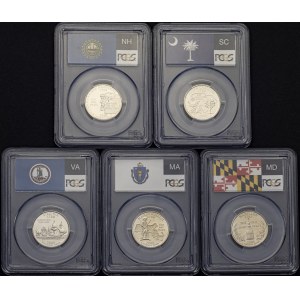 USA ¼ Dollar 'Washington Quarter' 2000-S  Massachusetts & Maryland & South Carolina & New Hampshire & Virginia...