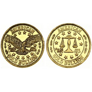 USA Token (2000) American gold bullion 1/10 oz. Averse: Eagle. Reverse: Libra. 999 Fine Gold. Weight approx: 3.10 g...