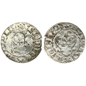 Latvia 1 Solidus 1609 Riga. Sigismund III Waza (1587-1632). Averse: Large S monogram divides date. Averse Legend...